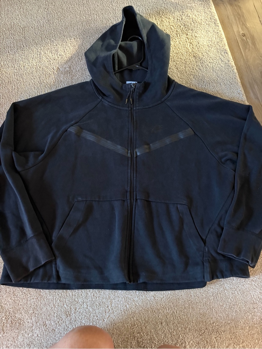 Nike Sportswear Tech Fleece Windrunner Full Zip Hoodie Black Women's 1X DA2044-0